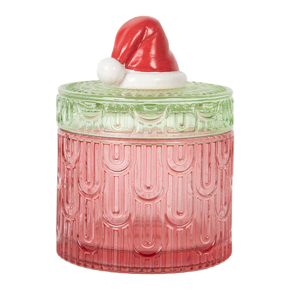 Voorraadpot Ø 9x12 cm Rood Glas