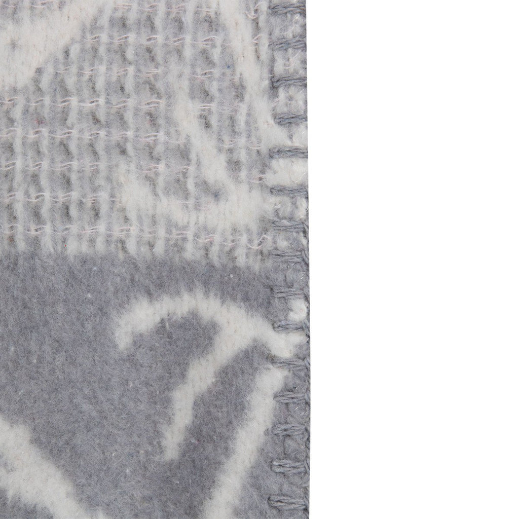 Plaid Wafel hertenpatroon blauw grijs 150x200cm