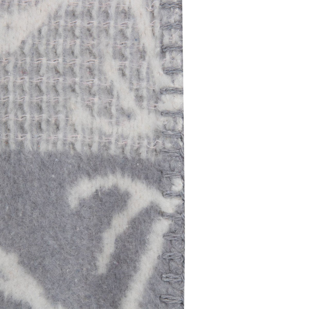 Plaid Wafel hertenpatroon blauw grijs 150x200cm