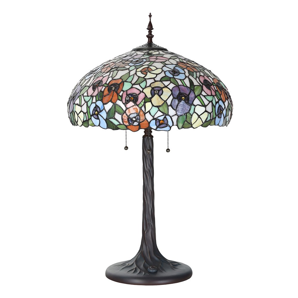 Tiffany Tafellamp Ø 46x72 cm Groen Glas Tiffany Bureaulamp