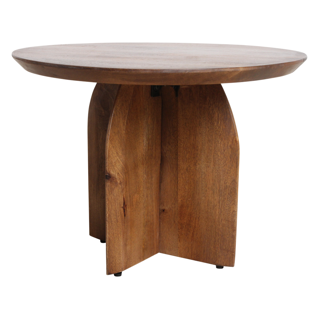 Bullnose bijzettafel mangohout Ø55 cm