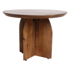 Bullnose bijzettafel mangohout Ø55 cm