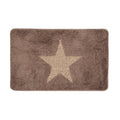 Badmat 78x48x1 cm Bruin Polyester Ster