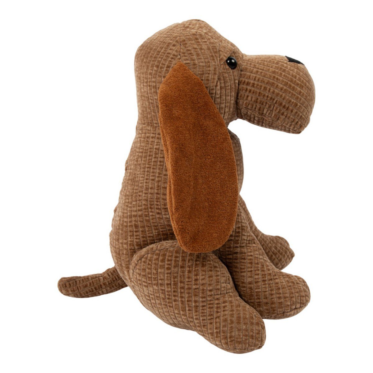 Deurstopper hond quilted bruin 20x17x27cm