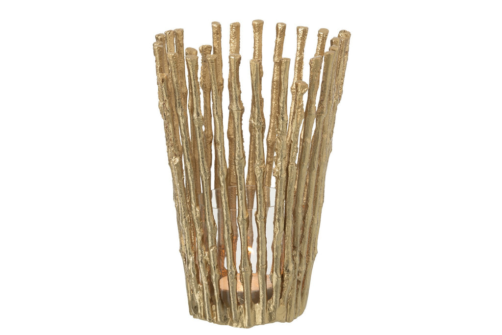 J-Line kaarshouder - aluminium - goud - L