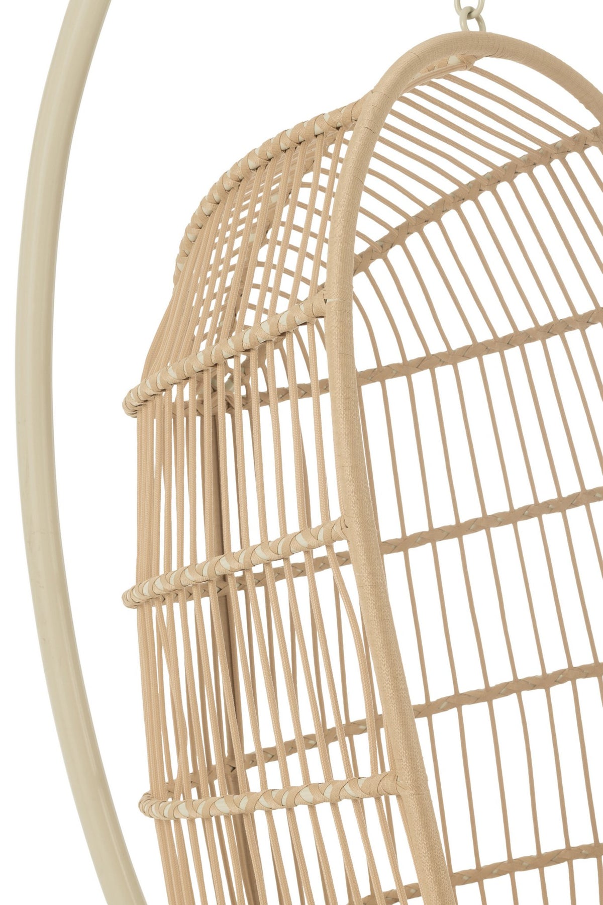 J-Line Hangstoel Egga Metaal/Koord Beige