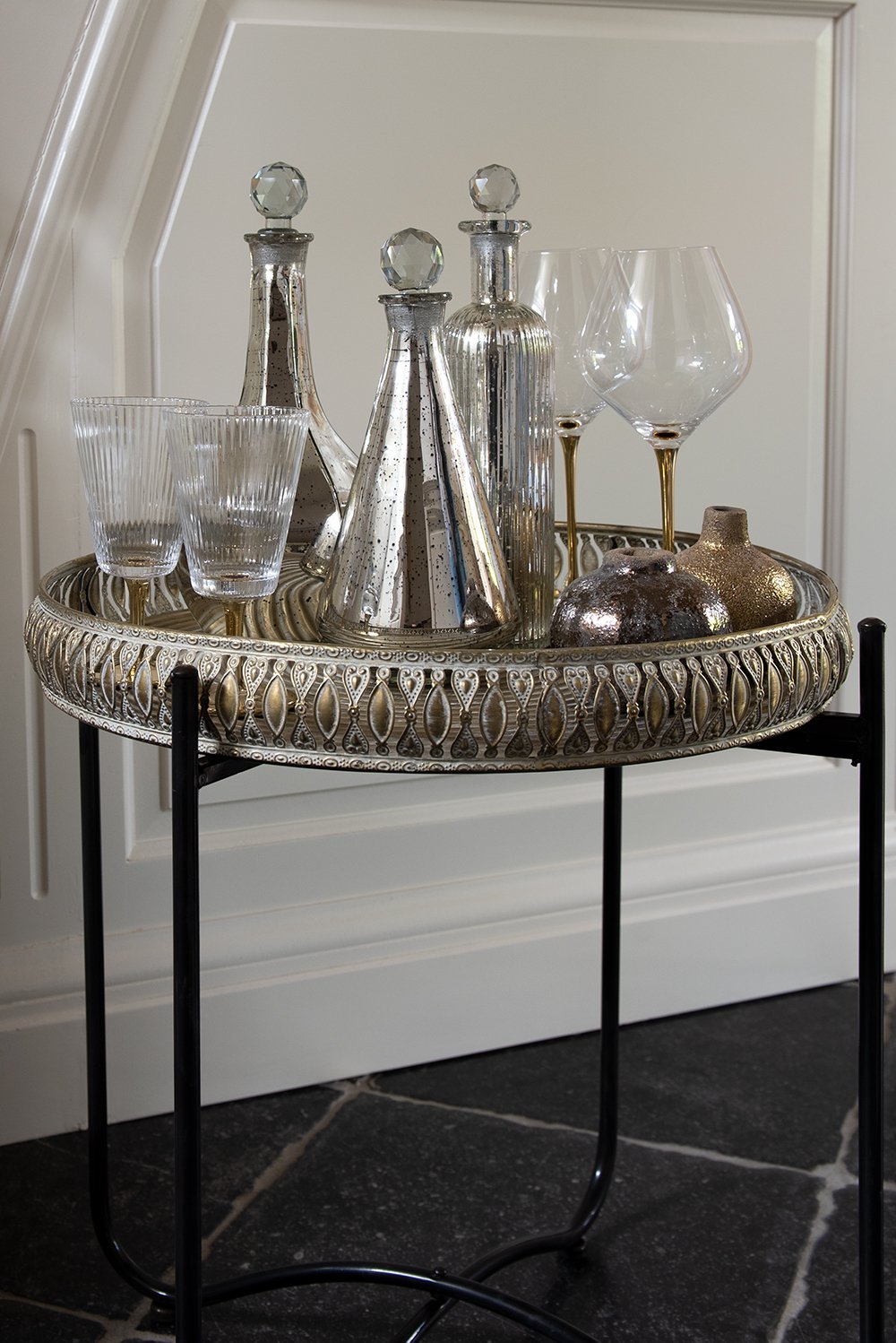 Decoratiekaraf met flessenstop Ø 12x26 cm