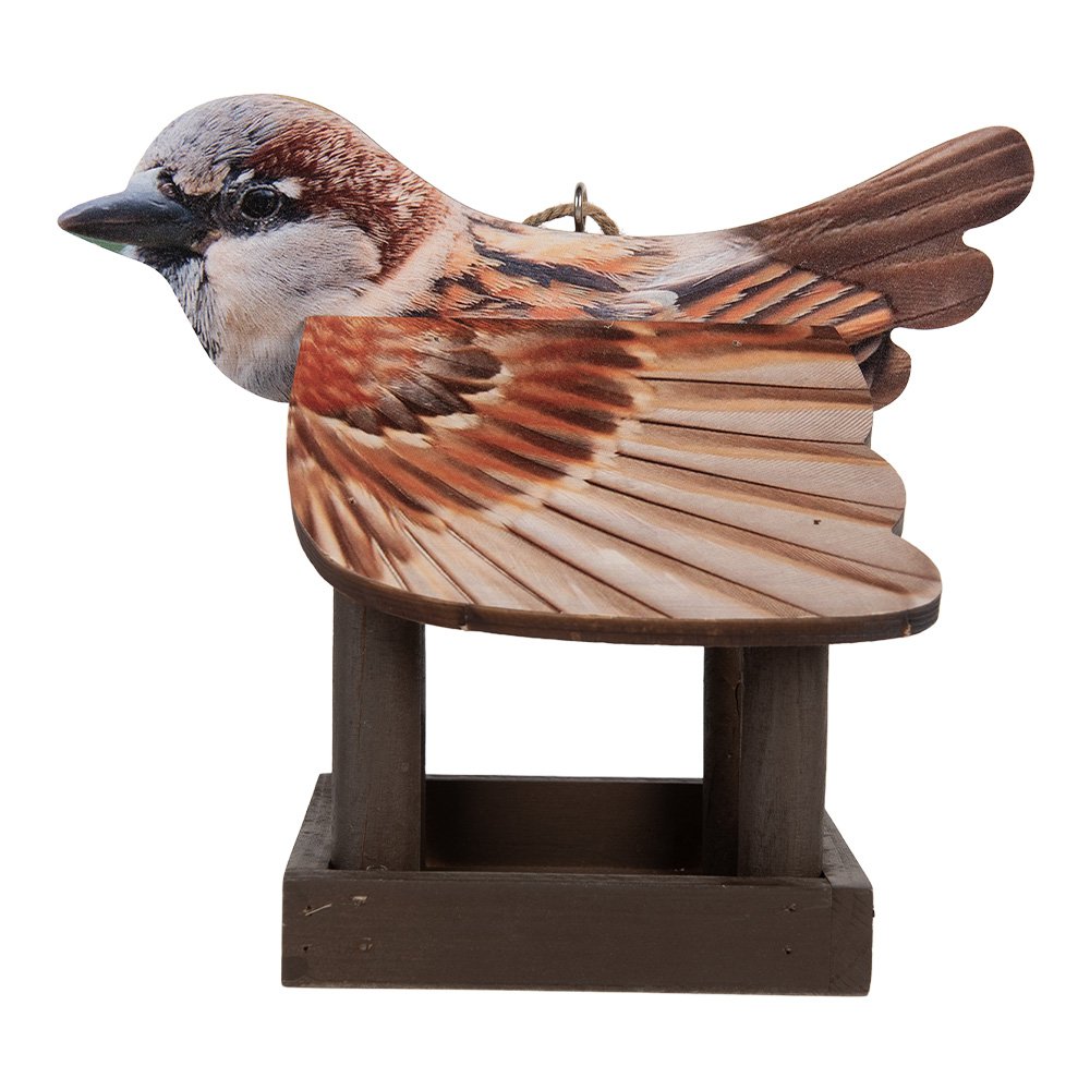 Vogelvoederhuisje 17x25x21 cm Bruin Hout