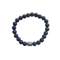 Herenarmband Lavasteen 8 mm met Boeddha kraal