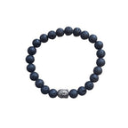 Herenarmband Lavasteen 8 mm met Boeddha kraal