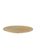 Metalen onderbord 38cm goud white-wash