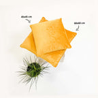 Nederlands decor Finn - kussen 60x60 cm gouden gloed - geel -ochre