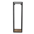 Wandrek 20x20x65 cm Zwart Bruin IJzer Muurrek