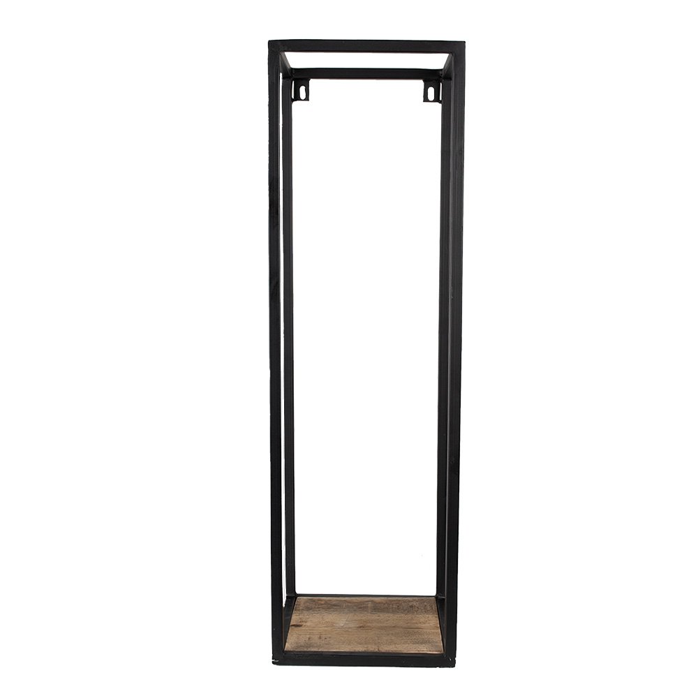 Wandrek 20x20x65 cm Zwart Bruin IJzer Muurrek