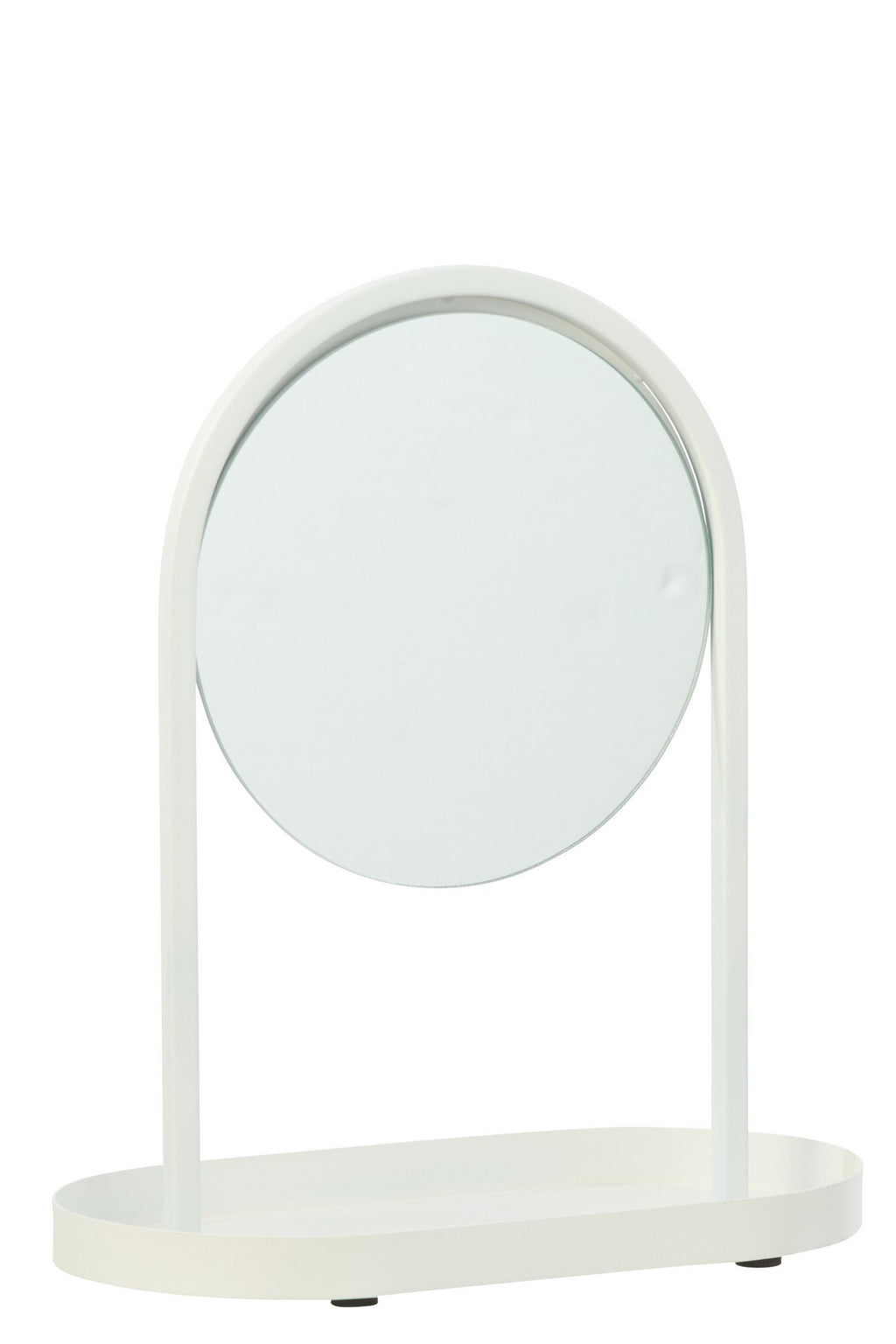 J-Line spiegel + juwelenhouder - ijzer - wit - S