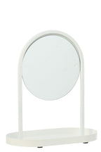 J-Line spiegel + juwelenhouder - ijzer - wit - S