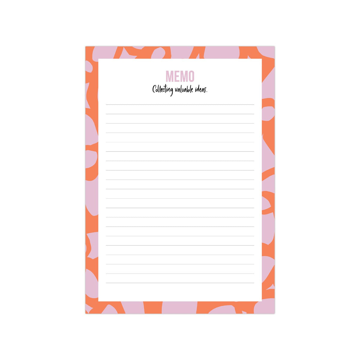 A5 Noteblock Memo Bold Flowers warm, per 5