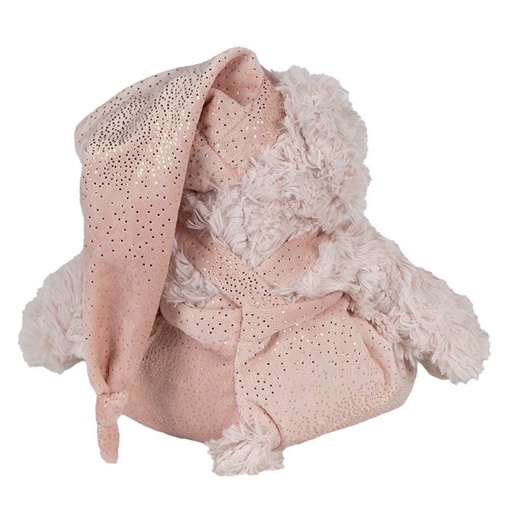 Knuffelbier 22 cm roze pluche