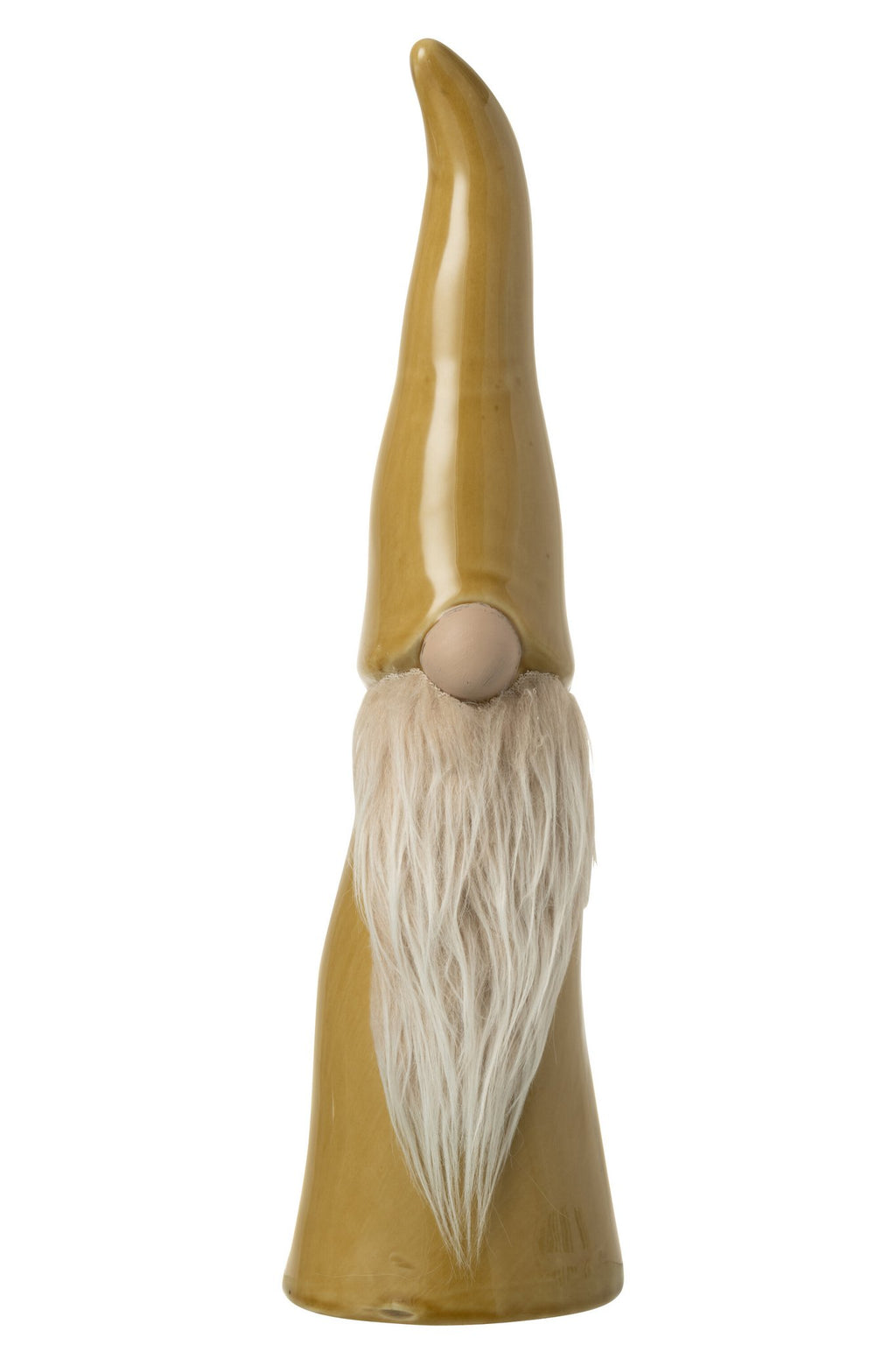 J-Line figuur Kabouter - porselein - oker - L