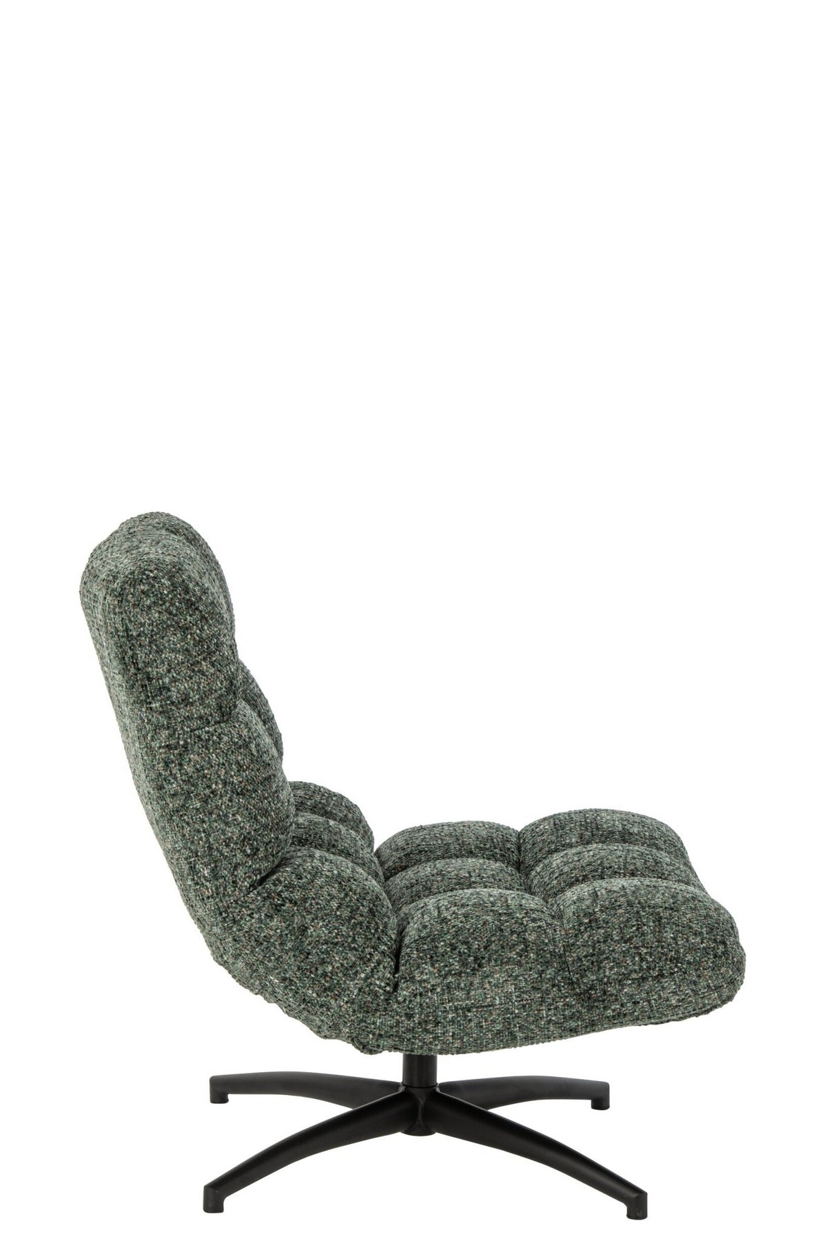 J-Line Gestoffeerde chaise longue - stof - smaragdgroen