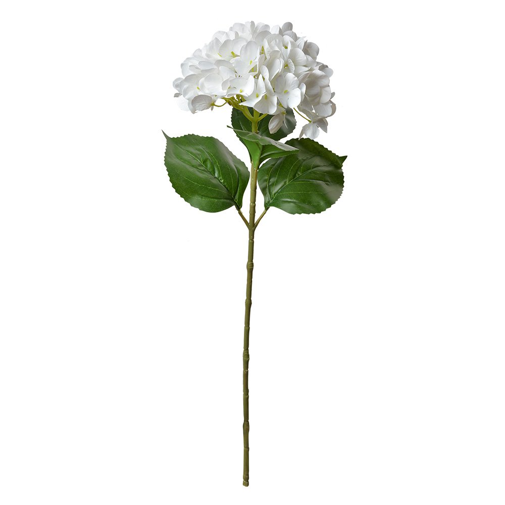 Kunstbloem Hortensia 68 cm Wit Kunststof