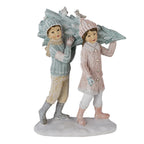 Beeld Kinderen 15 cm Groen Roze Kunststof
