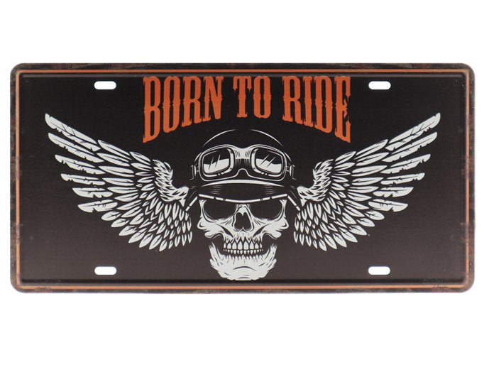 Born to Ride Retro Wandbord 15x30