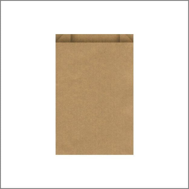 Fournituren-, Vlak zakje kraft – bruin 10 x 16 cm - 1000 stuks
