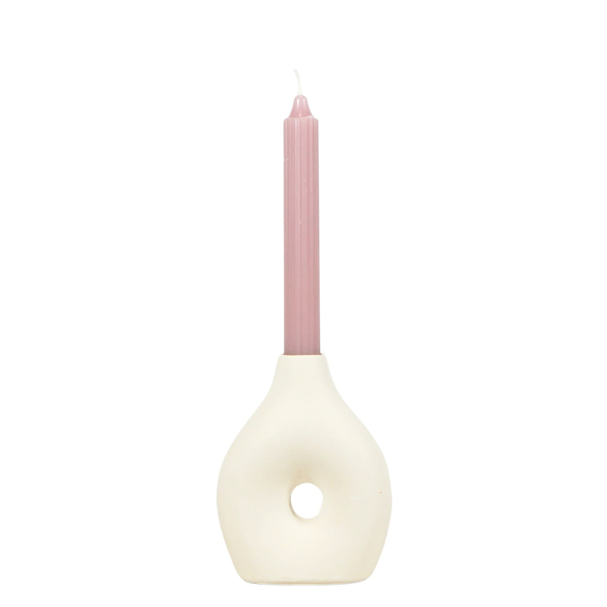 Keramieken Vaas Trendy Wit - Medium - 13 cm
