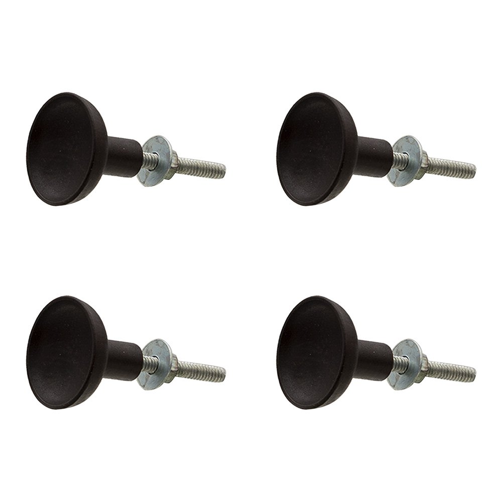 Deurknop set van 4 Ø 3 cm Bruin ijzer Meubelknop