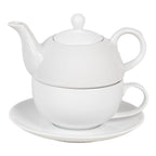 Tea for One 350 ml Wit Keramiek Theepot set