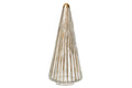J-Line Kerstboom - glas - goud/transparant - large
