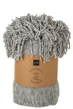 J-Line deken Chenille - polyester - groen