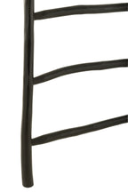 J-Line Ladder 6 Stappen Teak Hout Zwart