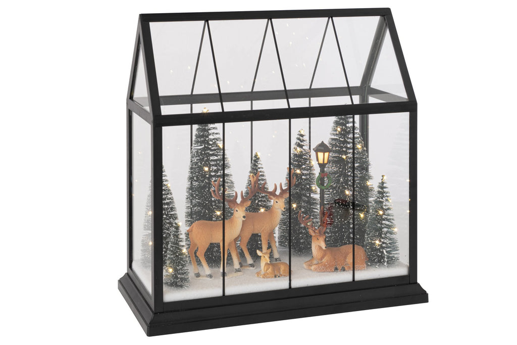 J-Line Ledrendier met bomen - glas/synthetisch - multikleur - large