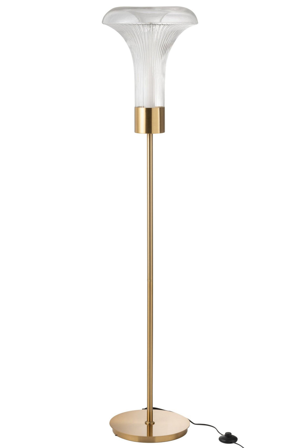 J-Line Staanlamp Led Goud Metaal Transparant