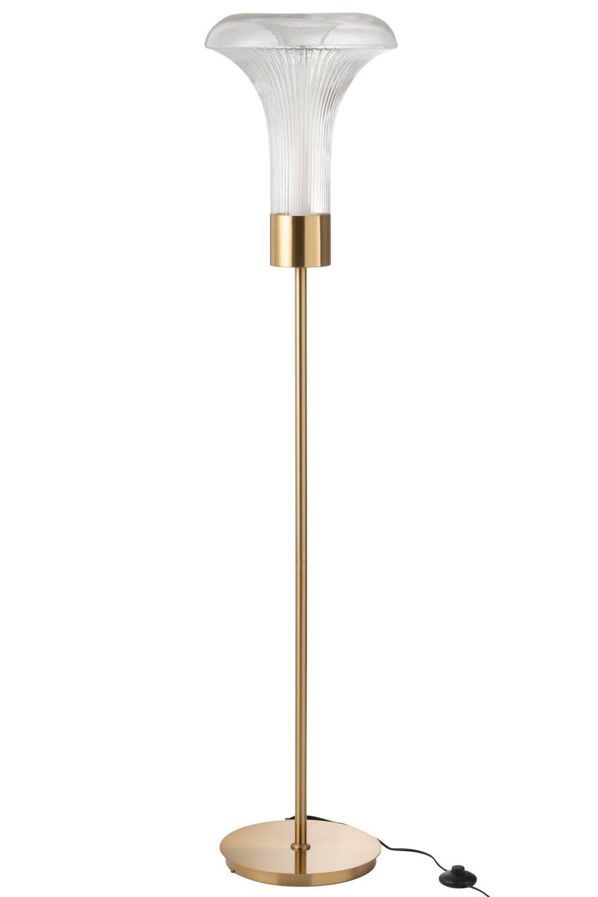 J-Line Staanlamp Led Goud Metaal Transparant