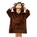 Monkey - Hoodiedeken 45x60 cm - Kids - Patrijs - Bruin