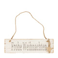 Houten hanger Merry Christmas 28x8cm wit