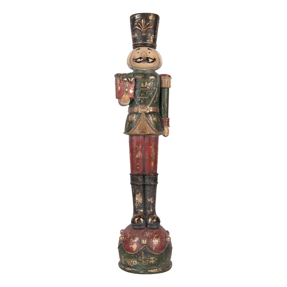 Kerstdecoratie Beeld Notenkraker 12x11x47 cm Rood Kunststof