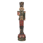 Kerstdecoratie Beeld Notenkraker 12x11x47 cm Rood Kunststof