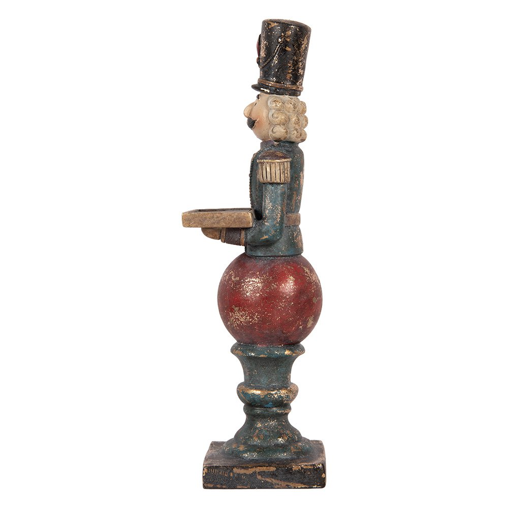 Kerstdecoratie Beeld Notenkraker 10x9x29 cm Rood Kunststof