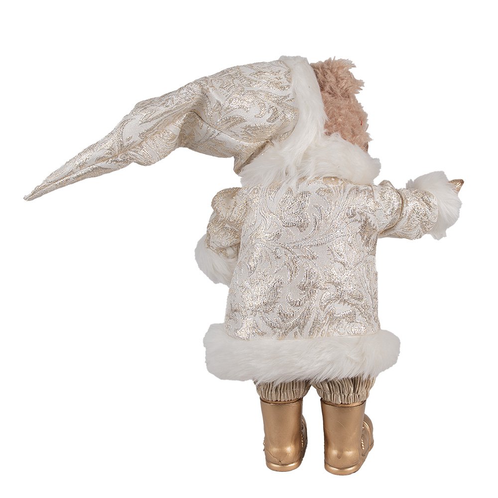 Kerstdecoratie Beeld Beer 36 cm Beige Kunststof