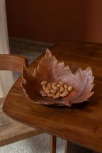 J-Line decoratie Plateau Blad Herfst - polyresin - bruin
