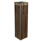 Windlicht 14x14x54 cm Bruin Hout Kaarsenhouder