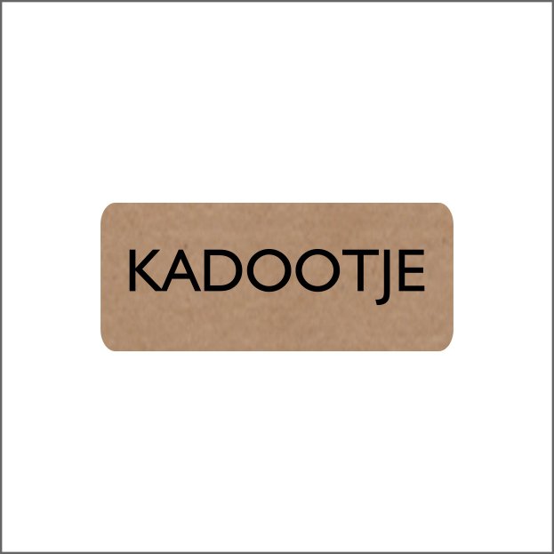 Kadootje - - wensetiket - rol van 500