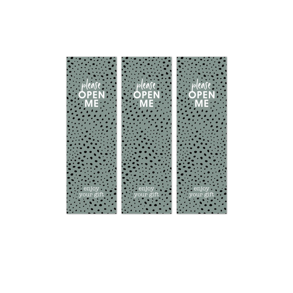 XXL Sluitsticker Open me - Cadeaustickers op rol - 500 stuks