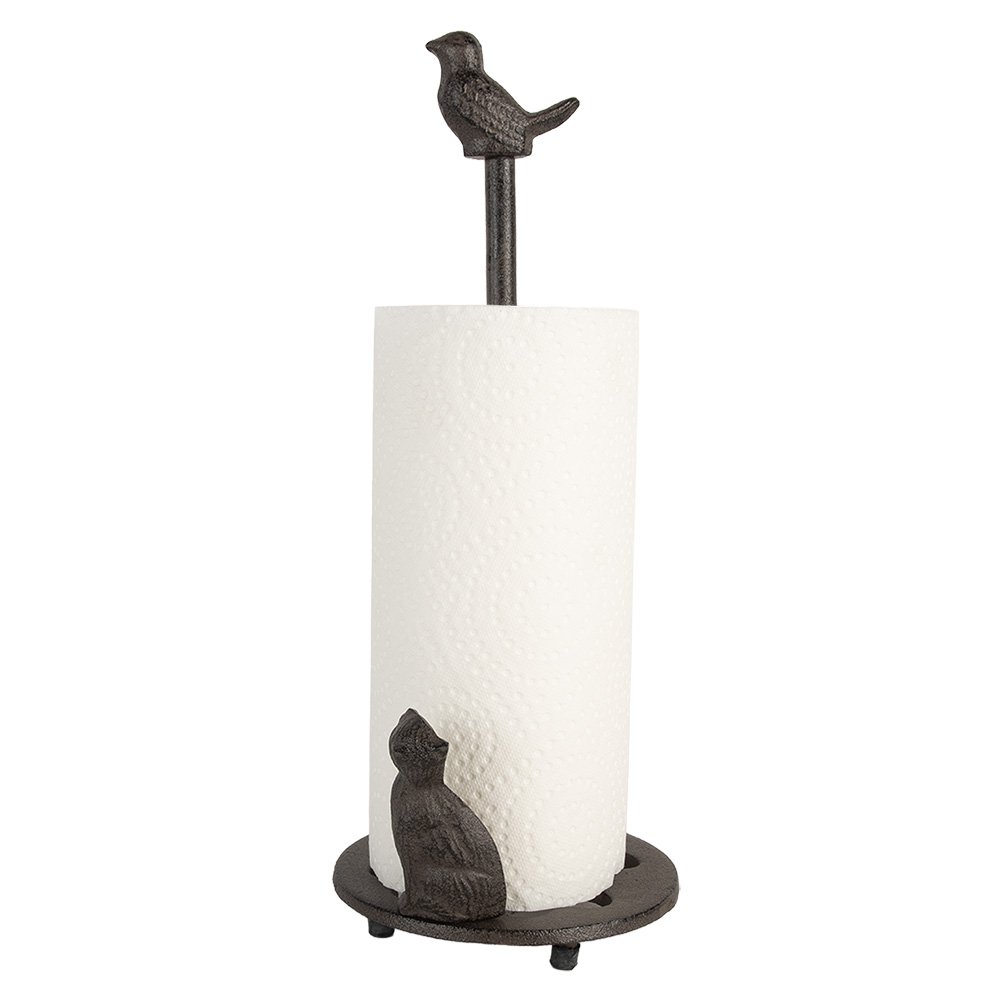 Keukenrolhouder Ø 14x36 cm Bruin Metaal