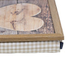 Schootkussen houten hart 43cm