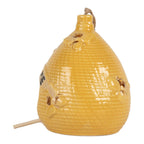 Decoratie Vogelhuis Ø 11x14 cm Geel Keramiek